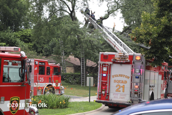 Evanston FD fire trucks