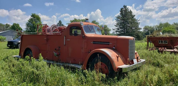 antique Peter Pirsch fire engine formerly owned by the La Grange FD in Illinois