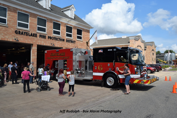 wetdown for new Grayslake FPD fire engine