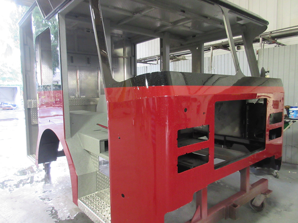 E-ONE fire engine being built