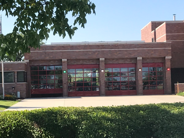 Elk Grove Village Fire Station 7 with new doors