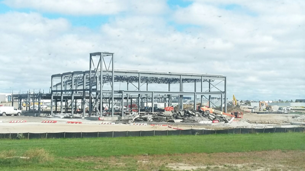 fire station under construction at O'Hare Airport