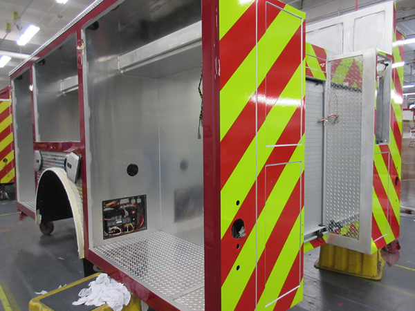 Fire engine being built by E-ONE so#142121