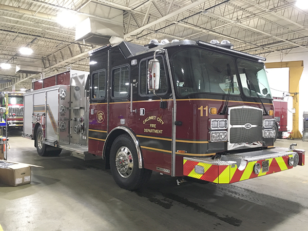 new e-ONE fire engine for Calumet City FD in Illinois