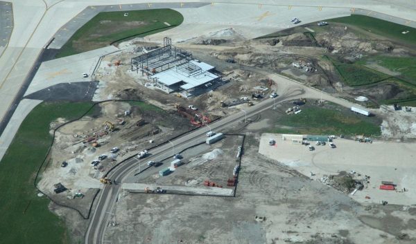 new fire station at O'Hare airport under construction