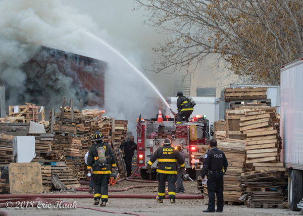 Chicago Firefighters at a fire scene