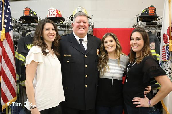 Wauconda Fire District Deputy Fire Chief Ed Dagdick with his daughters