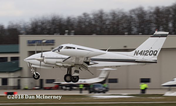 Cessna 310 landing with unlocked front nose gear