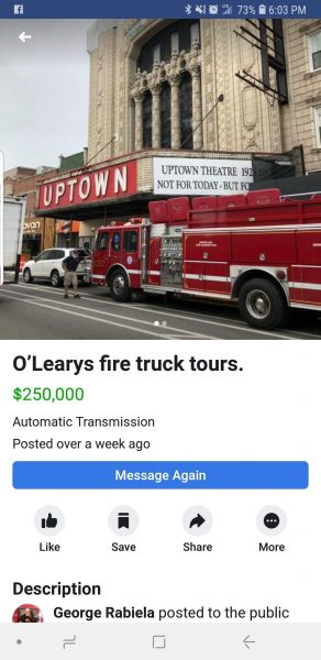 O'learys Fire Truck Tours for sale