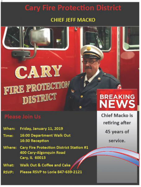 Retirement of Cary FPD Chief Jeffrey Macko