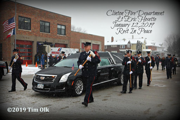 Funeral for Clinton Fire Department. Lt. Eric Hosette