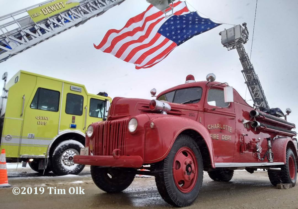 antique Clinton FD fire engine