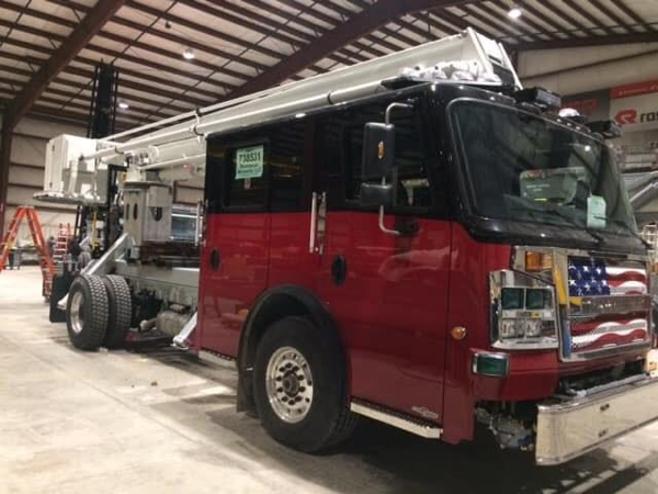 fire truck being built for Evergreen Park