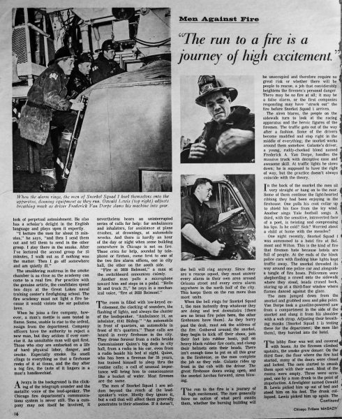 February 23, 1964 Chicago Tribune article on the Chicago Fire Department 