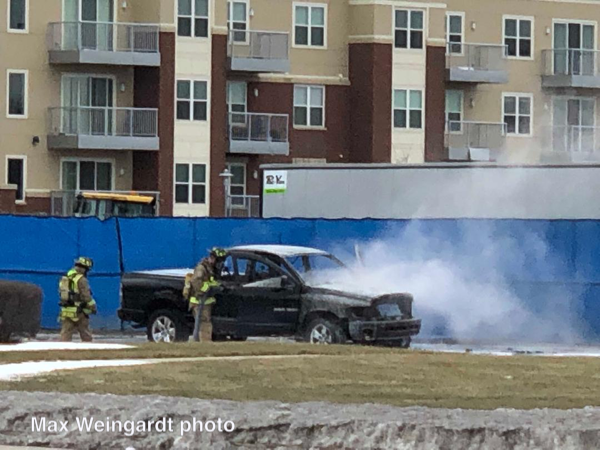 Truck fire in Northbrook, IL 2/17/19
