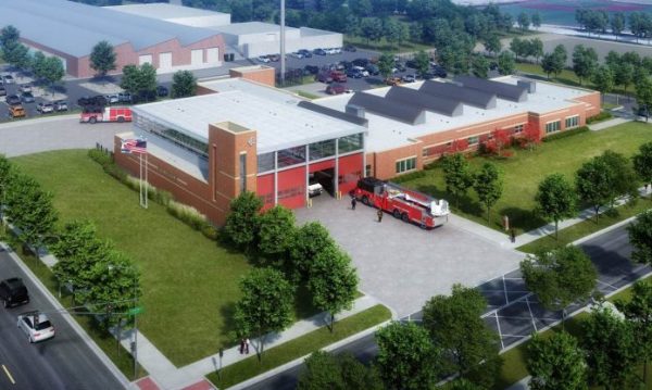 Rendering of new Chicago Fire Station