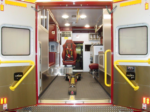 interior of new ambulance 