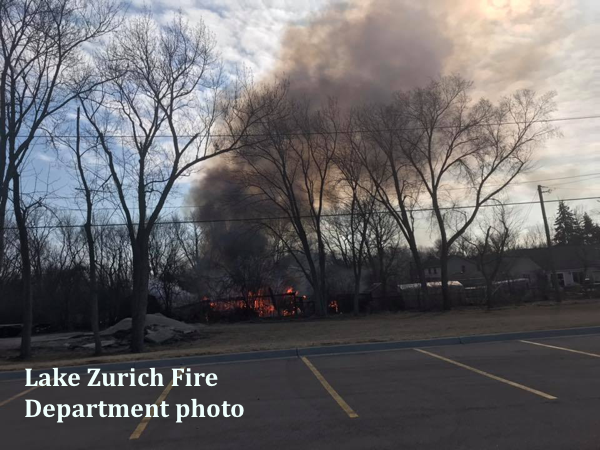 shed fire at 21100 Shirley Road in unincorporated Palatine