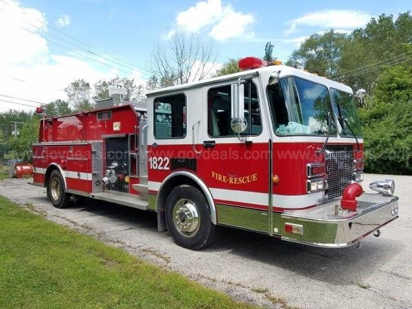 1992 Spartan/3D fire engine for sale from the Zion Fire Department