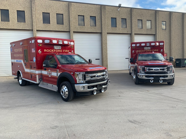 new Wheeled Coach Type I ambulance for the Rockford Fire Department