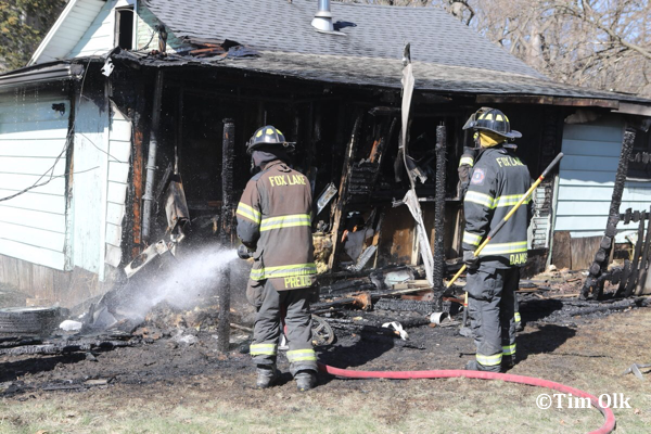 Fox Lake firefighters at scene of vacant house fire