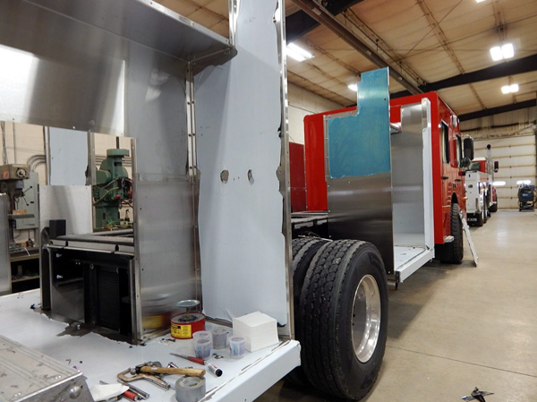 Spartan/Alexis fire engine being built for the Fox Lake FPD