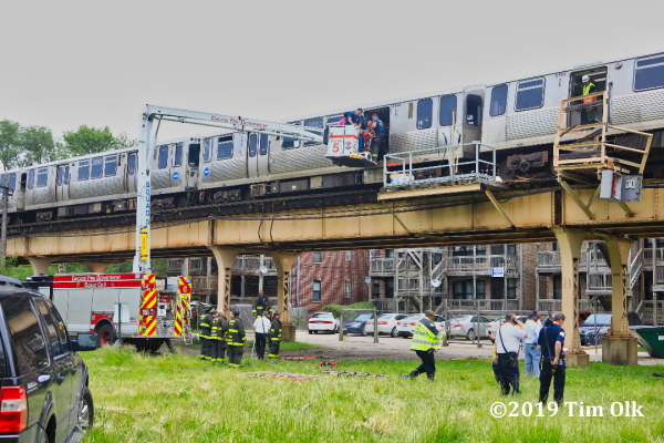 CTA elevated train derailment