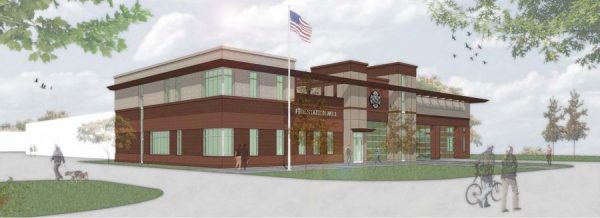 artist rendering of new Huntley FPD fire station