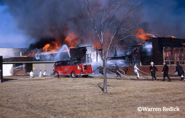 NCO Club burns at O'Hare 3/9/63