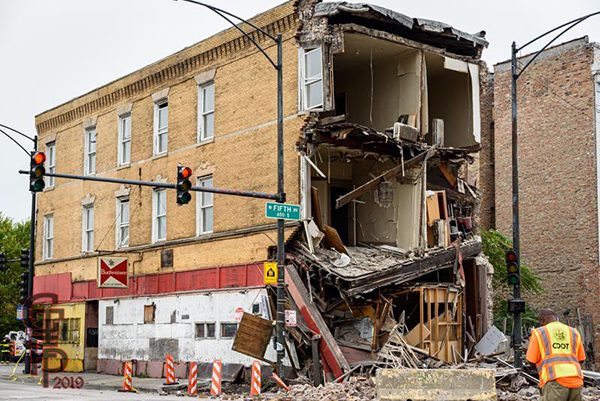 Building collapse at 3959 w Harrison in Chicago, 9/12/19