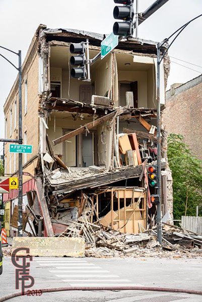Building collapse at 3959 w Harrison in Chicago, 9/12/19