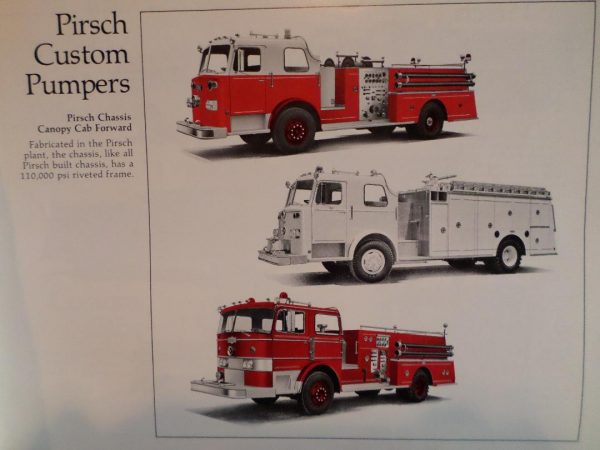 classic Pirsch fire truck literature