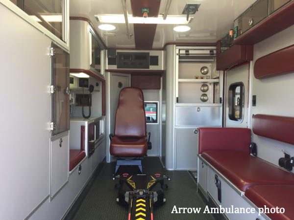 interior of new ambulance