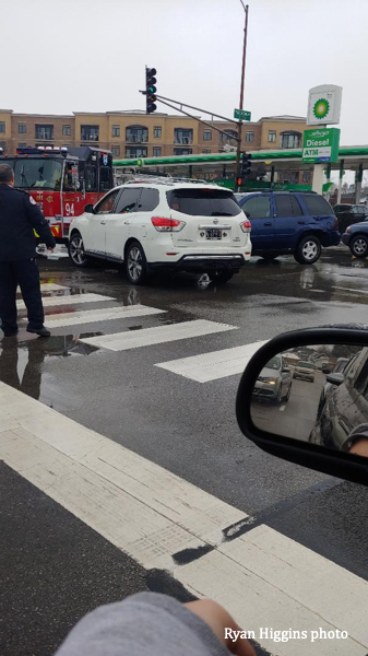 car crash in an intersection