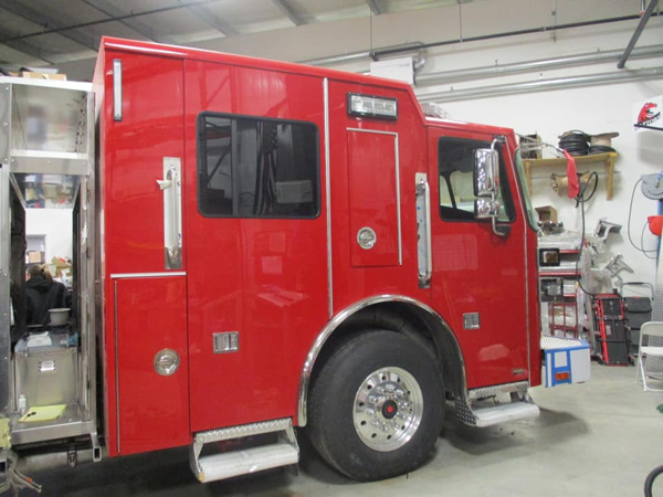new Sutphen fire engine cab and chassis