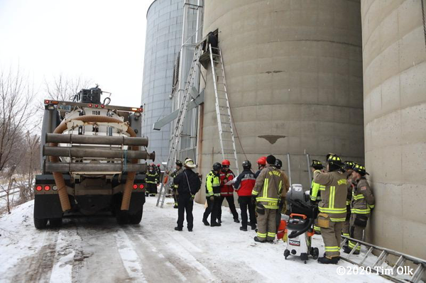 industrial accident at the Minooka Grain, Lumber & Supply Co