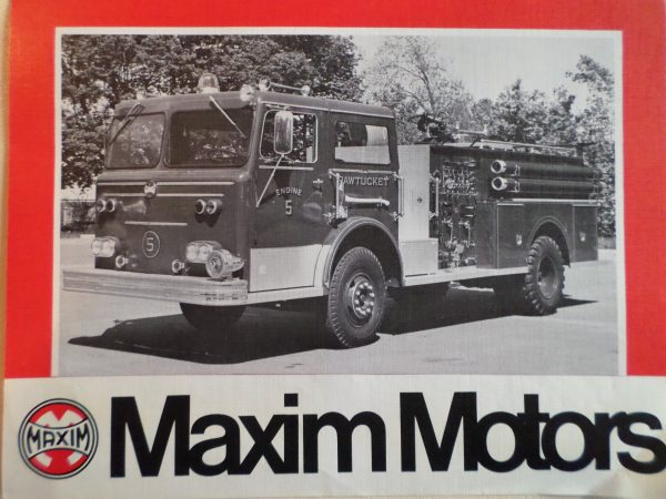 vintage Maxim fire truck brochure
