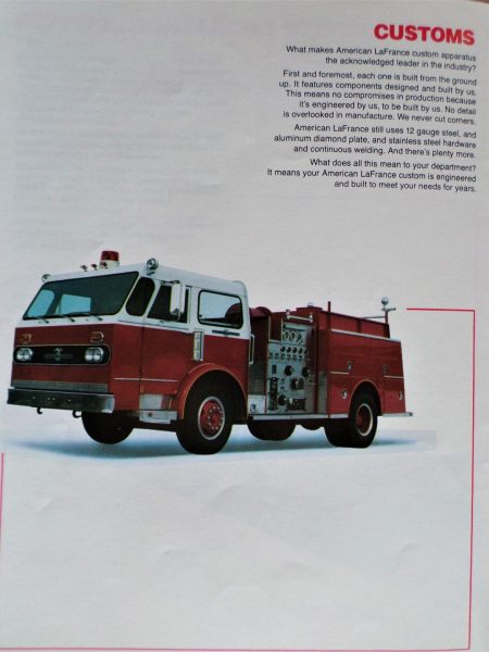 American LaFrance fire truck brochure