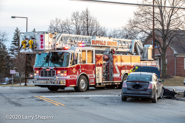 Buffalo Grove Firefighters at crash scene
