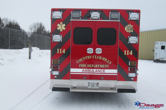 Osage Type 3 E-450 ambulance remount for the Country Club Hills FD