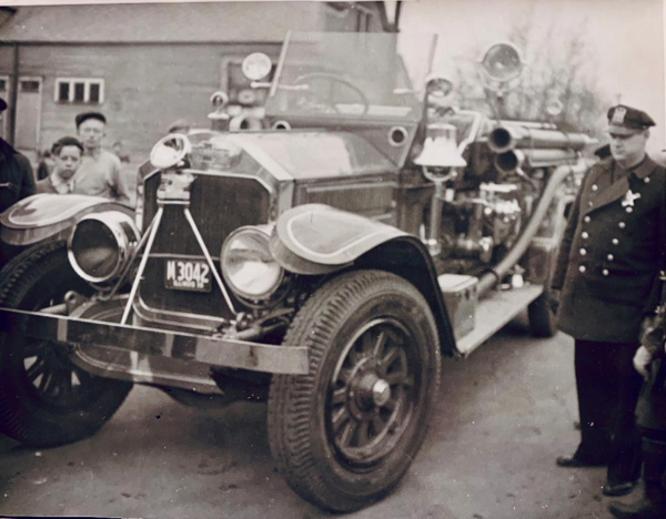 vintage Cicero motorized fire engine