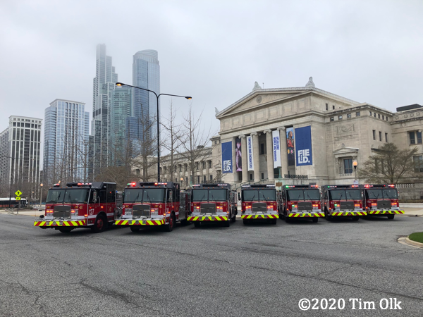 Seven new E-ONE fire engines in Chicago 2020