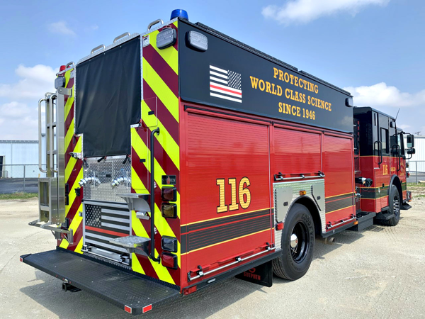 New Sutphen fire engine for the US Department of Energy's Argonne National Laboratory in Illinois