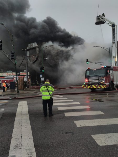 massive smoke at Chicago building fire