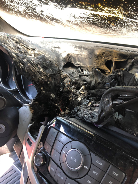 hand sanitizer ignites fire in hot car