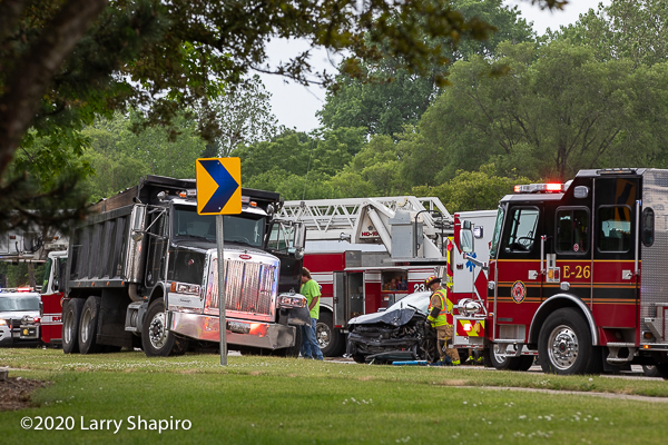 Buffalo Grove Firefighters at crash scene