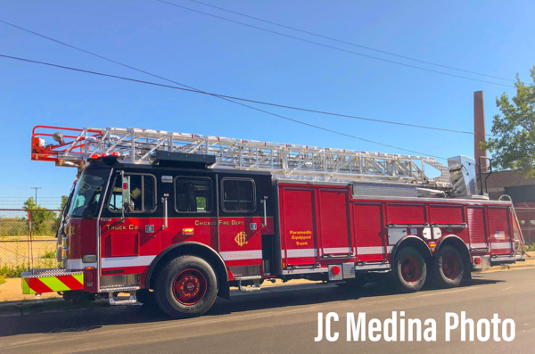 new E-ONE aerial ladder truck in Chicago