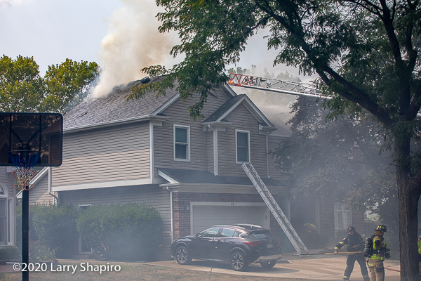 heavy smoke from house on fire