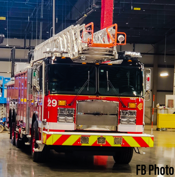 New E-ONE aerial ladder truck assigned to Chicago FD Truck 4