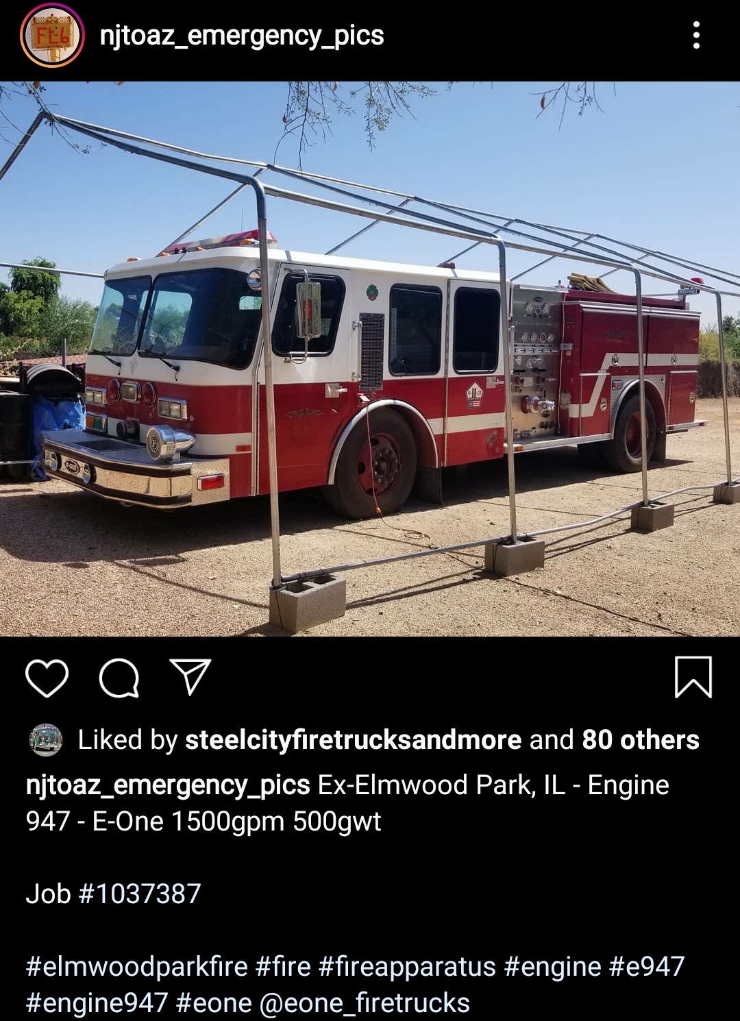 former Elmwood Park fire engine